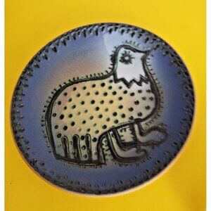 Cuban Art Clay Plate Artist signed 8" Cave Drawing reproduction